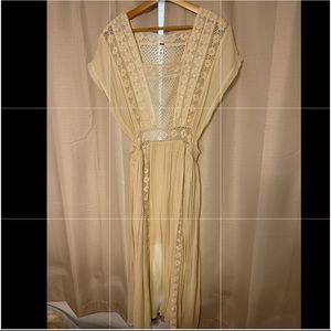 Free people off white midi dress